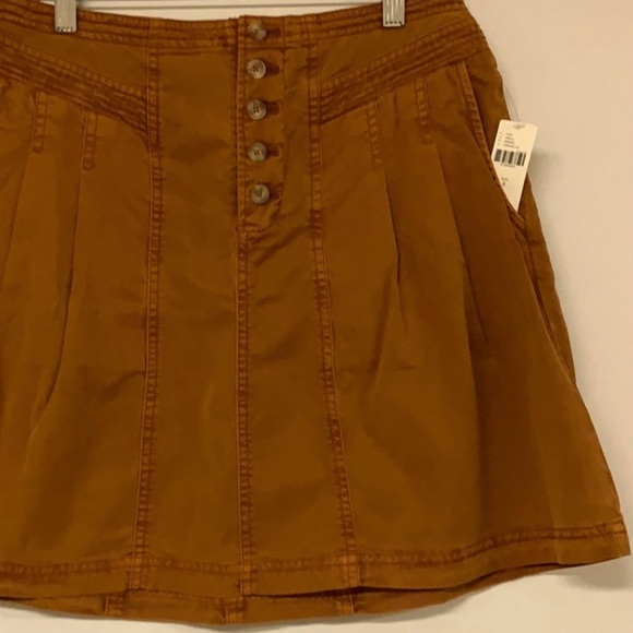 Anthropologie Briony Mini Skirt Dark Orange Size 8 - Picture 4 of 11